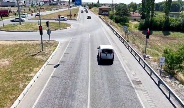 Yozgat'ta drone destekli trafik denetimi yapıldı