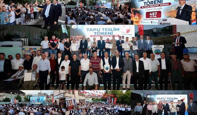 34 yıl süren mülkiyet sorunu çözüldü: 497 vatandaş tapularına kavuştu
