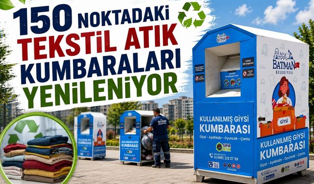 150 Noktadaki Tekstil Atık Kumbaraları Yenileniyor