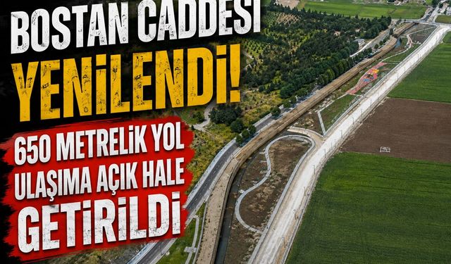 Bostan Caddesi Yenilendi! 650 Metrelik Yol Ulaşıma Açık Hale Getirildi