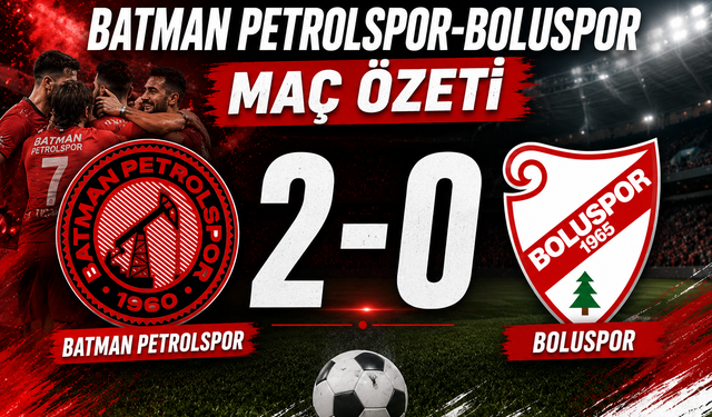 Batman Petrolspor-Boluspor Maç Özeti: 2-0