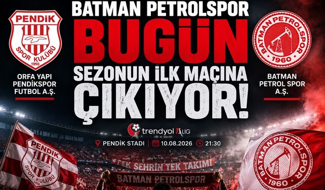 Batman Petrolspor Bugün Sezonun İlk Maçına Çıkıyor