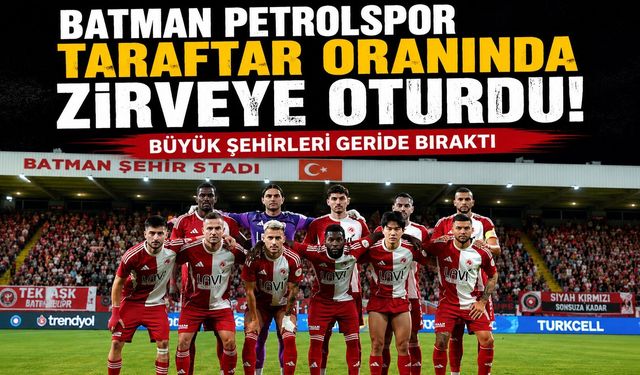 Batman Petrolspor Taraftar Oranında Zirveye Oturdu! Büyük Şehirleri Geride Bıraktı