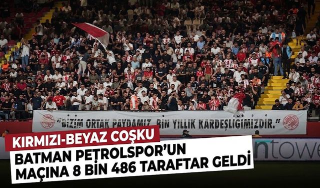 Batman Petrolspor’un Maçına 8 Bin 486 Taraftar Geldi