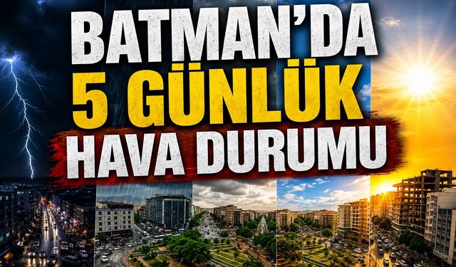 Batman’da Beş Günlük Hava Durumu
