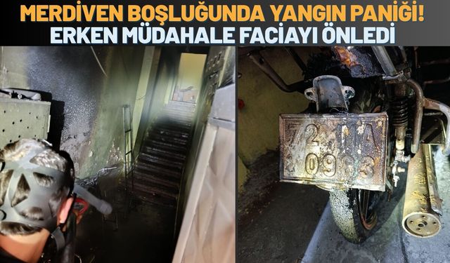 Batman'da Apartman Merdiven Boşluğunda Yangın Paniği! Erken Müdahale Faciayı Önledi