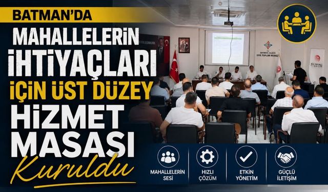 Batman’da Mahallelerin İhtiyaçları İçin Üst Düzey Hizmet Masası Kuruldu