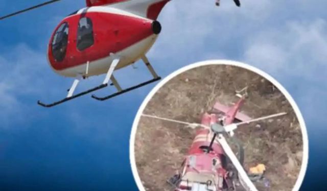 Giresun'da bir helikopter düştü