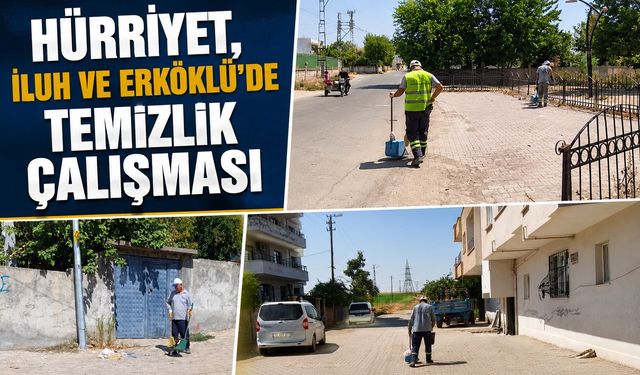 Hürriyet, İluh ve Erköklü’de Temizlik Çalışması
