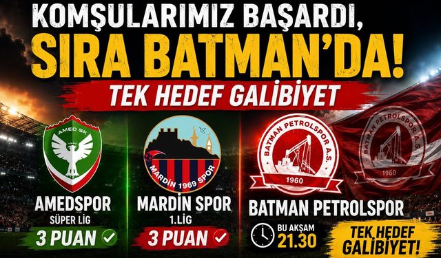 Komşularımız Başardı, Sıra Batman’da! Tek Hedef Galibiyet