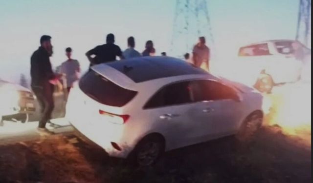 Otomobil Şarampole Yuvarlanmaktan Son Anda Kurtuldu