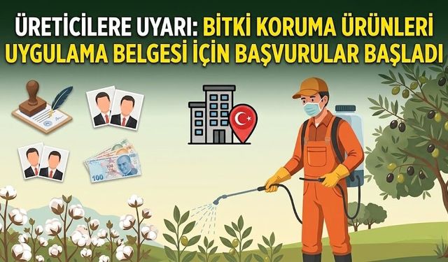 Üreticilere Uyarı: Bitki Koruma Ürünleri Uygulama Belgesi İçin Başvurular Başladı