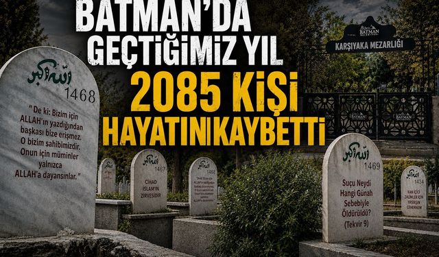 Batman’da Geçtiğimiz Yıl 2085 Kişi Hayatını Kaybetti