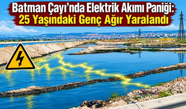 Batman Çayı’nda Elektrik Akımı Paniği: 25 Yaşındaki Genç Ağır Yaralandı