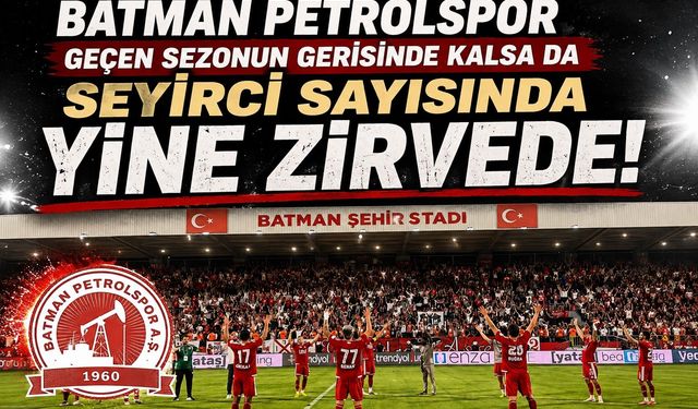 Batman Petrolspor Geçen Sezonun Gerisinde Kalsa da Seyirci Sayısında Yine Zirvede!