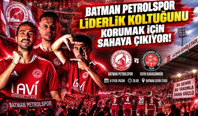 Batman Petrolspor Liderlik Koltuğunu Korumak İçin Sahaya Çıkıyor!