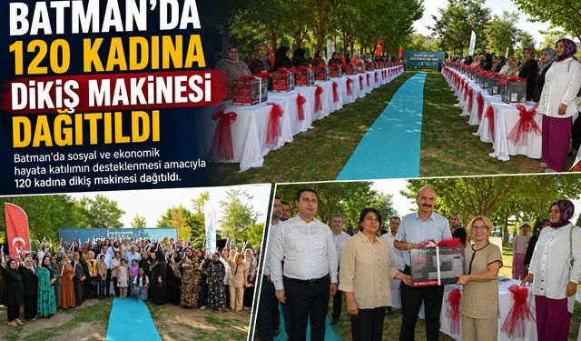 Batman’da 120 Kadına Dikiş Makinesi Dağıtıldı