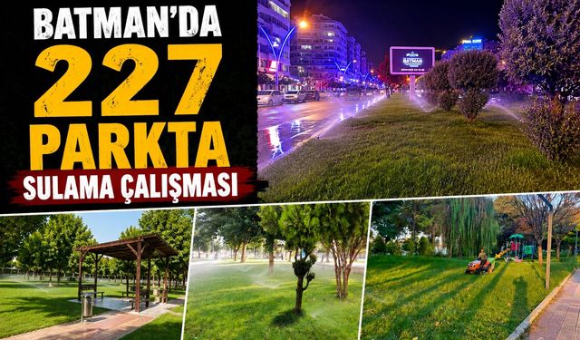 Batman’da 227 Parkta Sulama Çalışması