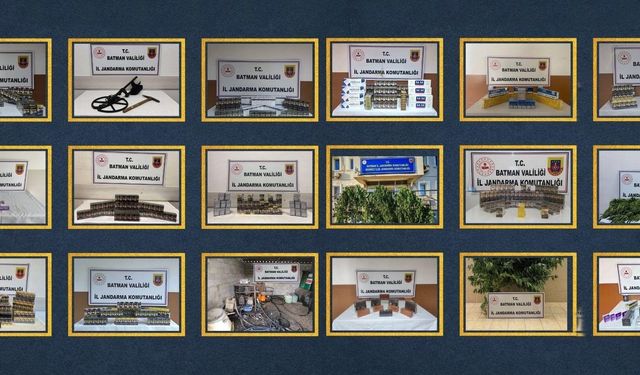 Batman’da Jandarma Denetimlerinde Çok Sayıda Kaçak Malzeme Ele Geçirildi