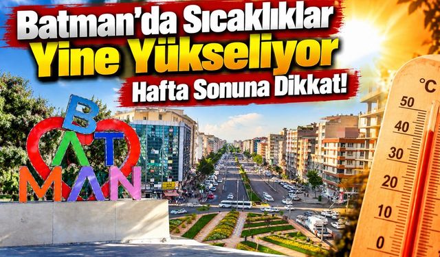Batman’da Sıcaklıklar Yine Yükseliyor Hafta Sonuna Dikkat!
