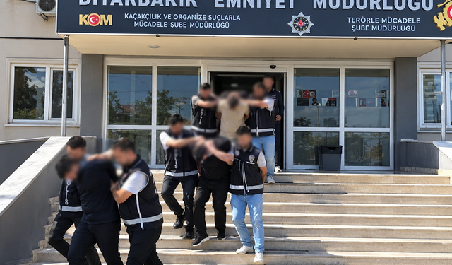 Diyarbakır'da Daltonlar suç örgütüne operasyonunda 8 şüpheli tutuklandı