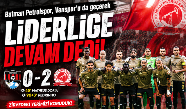 Batman Petrolspor, Vanspor’u da geçerek “Liderliğe devam” dedi!