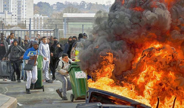 Fransa'da lise öğrencilerinden okul önlerinde protesto: 10 yaralı, 40 gözaltı