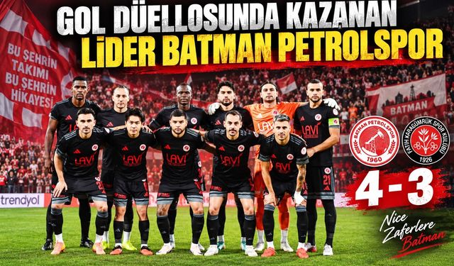 Gol düellosunda kazanan lider Batman Petrolspor