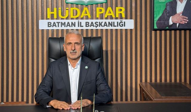 HÜDA PAR Batman İl Başkanı Doğru'dan kongre sonrası teşekkür mesajı
