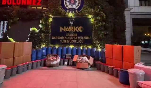 İstanbul'da uyuşturucu operasyonu: 840 kilo Pregabalin ve 800 bin sentetik hap ele geçirildi