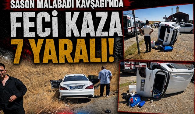 Sason Malabadi Kavşağı’nda Feci Kaza 7 Yaralı!