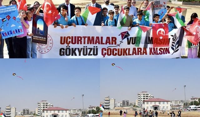 Siirt'te gökyüzüne barış mesajı: Uçurtmalar Gazze'deki çocuklar için uçuruldu