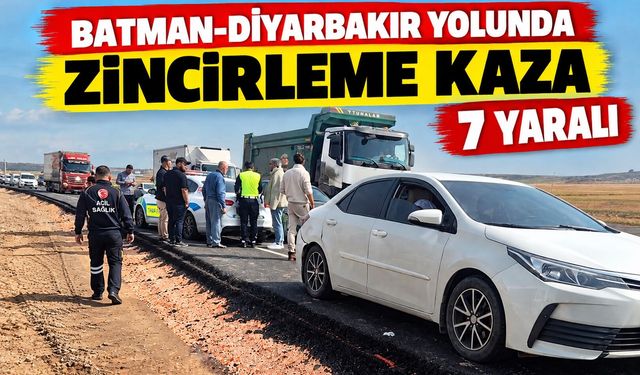 Batman-Diyarbakır Yolunda Zincirleme Kaza: 7 Yaralı