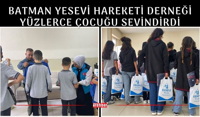 Batman YESEVİ Hareketi Derneği Yüzlerce Çocuğu Sevindirdi