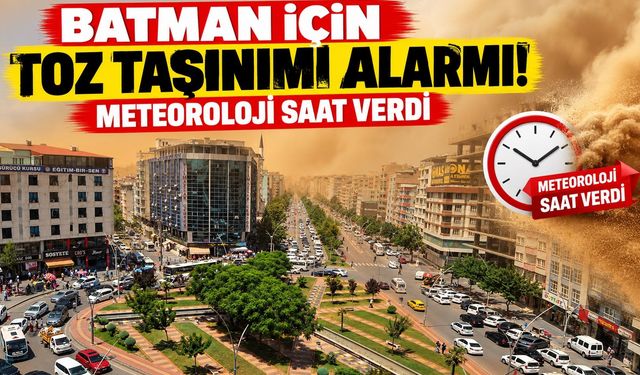 Batman İçin Toz Taşınımı Alarmı! Meteoroloji Saat Verdi