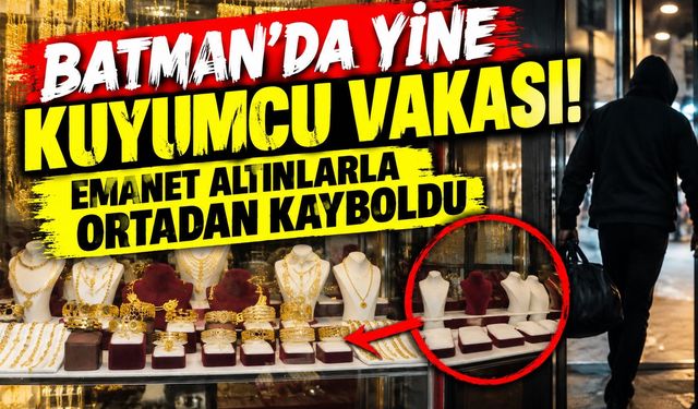 Batman’da Yine Kuyumcu Vakası! Emanet Altınlarla Ortadan Kayboldu