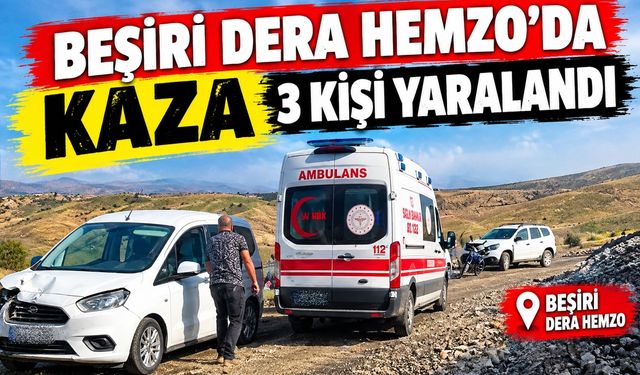 Beşiri Dera Hemzo’da Kaza: 3 Kişi Yaralandı
