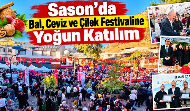 Sason’da Bal, Ceviz ve Çilek Festivaline Yoğun Katılım