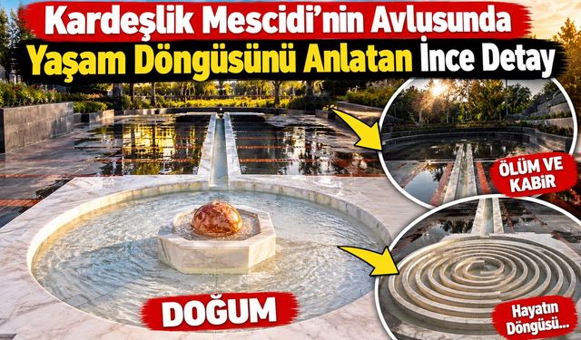 Kardeşlik Mescidi’nin Avlusunda Yaşam Döngüsünü Anlatan İnce Detay