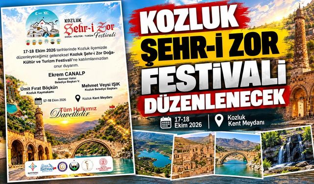 Kozluk Şehr-i Zor Festivali Düzenlenecek