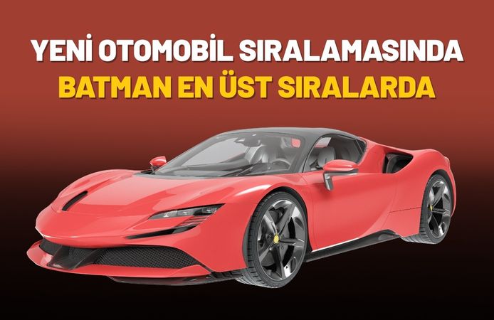 Yeni Otomobil Sıralamasında Batman En Üst Sıralarda