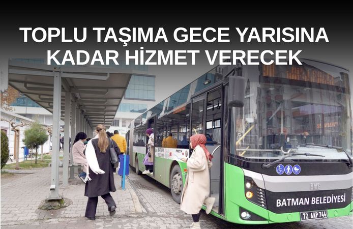 Toplu Taşıma Gece Yarısına Kadar Hizmet Verecek