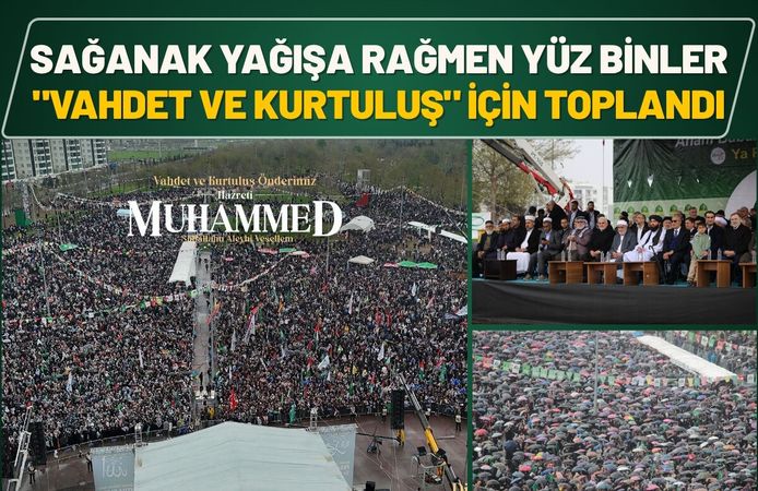 Diyarbakır’da Sağanak Yağışa Rağmen Yüz Binler "Vahdet ve Kurtuluş" İçin Toplandı