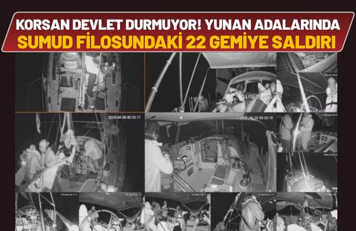 Korsan Devlet Durmuyor! Yunan Adalarında Sumud Filosundaki 22 Gemiye Saldırı