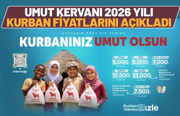 Umut Kervanı 2026 Yılı Kurban Fiyatlarını Açıkladı
