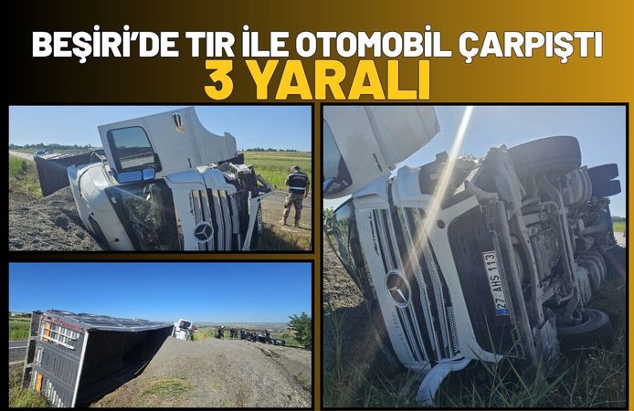 Beşiri’de Tır ile Otomobil Çarpıştı 3 Yaralı
