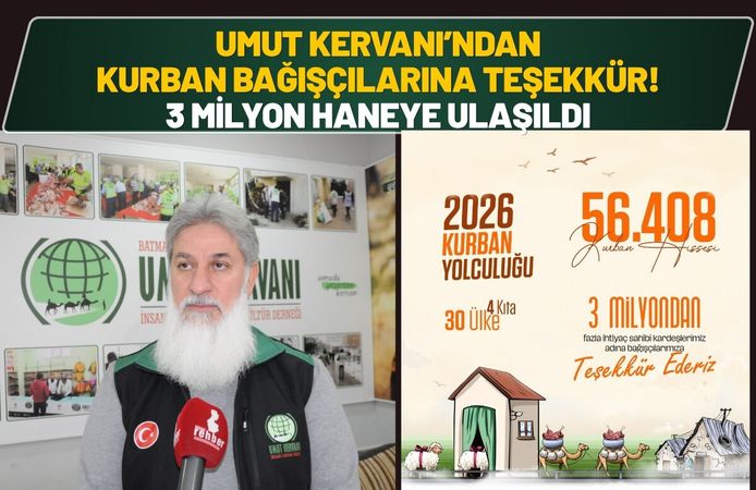 Umut Kervanı’ndan Kurban Bağışçılarına Teşekkür! 3 Milyon Haneye Ulaşıldı