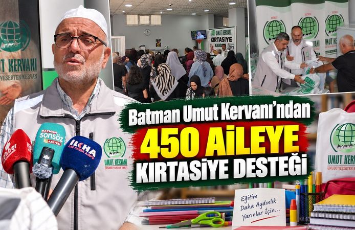 Batman Umut Kervanı’ndan 450 Aileye Kırtasiye Desteği