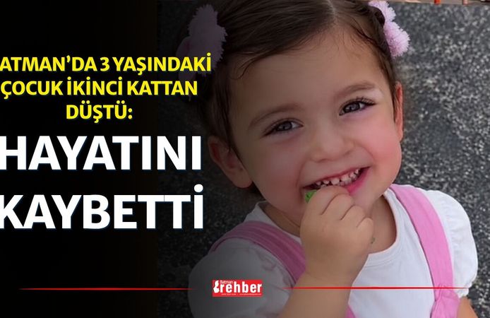 Batman’da 3 Yaşındaki Çocuk İkinci Kattan Düştü: Hayatını Kaybetti