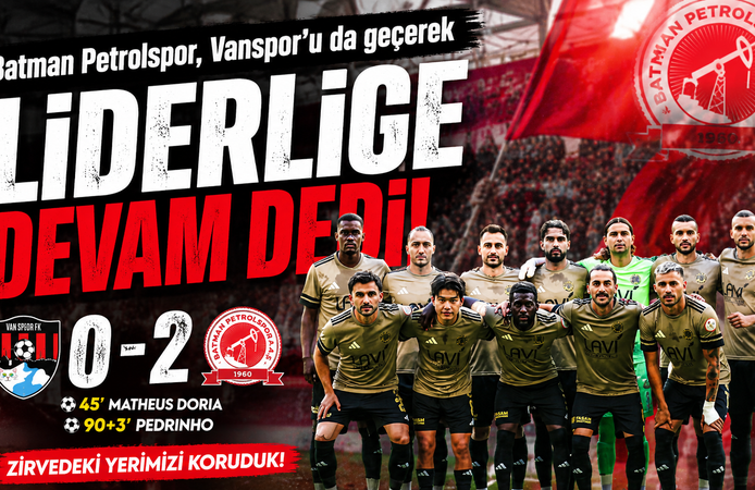 Batman Petrolspor, Vanspor’u da geçerek “Liderliğe devam” dedi!